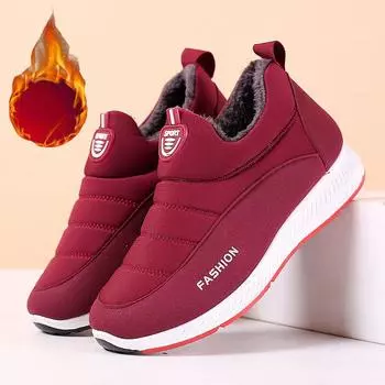 Зимняя хлопковая обувь, женская обувь из старой пекинской ткани, плюшевые хлопковые ботинки, теплая обувь, утепленная нескользящая зимняя обувь