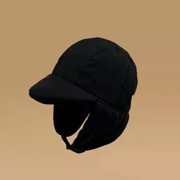 Зимняя хлопковая шапка Lei Feng, женская, теплая и холодная, для защиты ушей, для езды на велосипеде, летная шапка, универсальная, утолщенная шапка M56-58cm чёрный