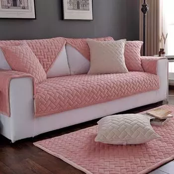 Зимняя хрустальная бархатная подушка для дивана, однотонная, простая, современная, плюшевая, утолщенная, нескользящая, чехол для дивана из цельного дерева, чехол 70*70