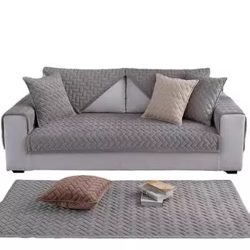 Зимняя хрустальная бархатная подушка для дивана, однотонная, простая, современная, плюшевая, утолщенная, противоскользящая, чехол для дивана из цельного дерева 70*70