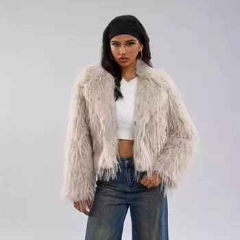 Зимняя искусственная шуба короткая искусственная шуба из меха енота с лисьим мехом интегрированная шуба для женщин S оранжевый