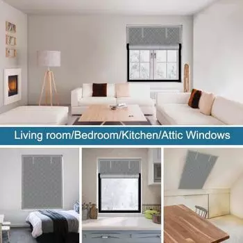 Зимняя изоляционная оконная штора, не пробивающая ветрозащита, водонепроницаемая, звукоизоляционная, толстая стеганая термокрышка, теплоизоляционная оконная штора, обеспечивающая конфиденциальность серый