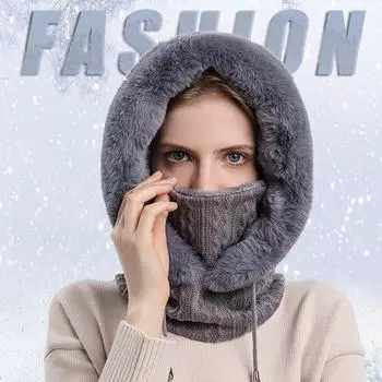 Зимняя кепка для езды на велосипеде, кепка-свитер, утепленная лыжная кепка, теплая маска для шеи, универсальная утепленная кепка-свитер