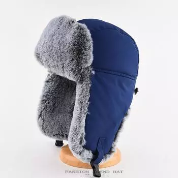 Зимняя кепка Lei Feng, мужская зимняя утепленная плюшевая бархатная защитная хлопковая кепка, детская лыжная кепка One Size серый