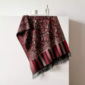 Зимняя классика Женский шарф Толстый теплый большой платок Универсальный кашемировый двусторонний шарф Модный платок-пончо Эшарп Буфанда 65X200cm