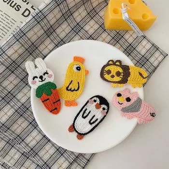 Зимняя корейская заколка для волос для девочек, вязаные заколки для волос, детская заколка для волос, детская шерстяная заколка для волос rabbit