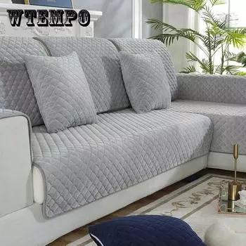 Зимняя кристальная бархатная противоскользящая подушка для дивана, теплая плюшевая подушка для дивана, чехол для дивана, простой универсальный чехол для дивана 50*50cm