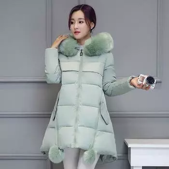 Зимняя куртка большого размера, женская парка, верхняя одежда с капюшоном, теплая хлопковая куртка на пуху, зимнее пальто больших размеров, для женщин L красный