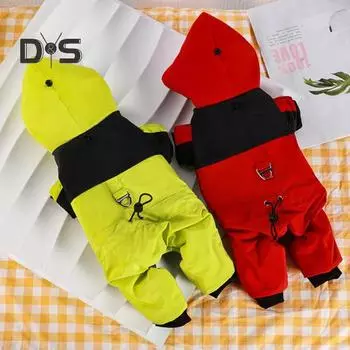 Зимняя куртка для домашних животных для маленьких и больших собак, теплая флисовая куртка с капюшоном, одежда для собак в холодную погоду, для активного отдыха на свежем воздухе, прогулок S жёлтый