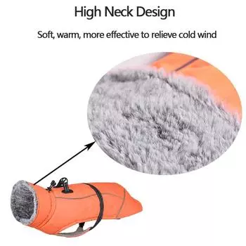 Зимняя куртка для собак, водолазка, теплая одежда для собак, водонепроницаемая, для средних и больших собак, пальто для золотистого ретривера, добермана, одежда для домашних животных XL розы красного