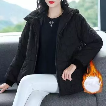 Зимняя куртка из хлопка больших размеров, женская утепленная верхняя одежда, свободная молния, карман на пуху, хлопковая одежда, женские парки XXL оранжевый