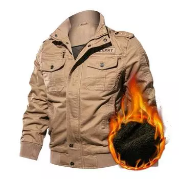 Зимняя куртка из хлопка для мужчин Ebay Military Coat для мужчин Plus Fleece Extra Thick Plus Size M