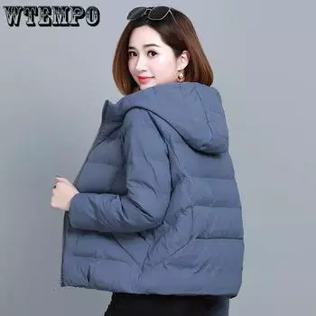 Зимняя куртка из хлопка, женская короткая куртка из корейского хлопка, свободная куртка из хлопка, большая утолщенная куртка из хлопка M