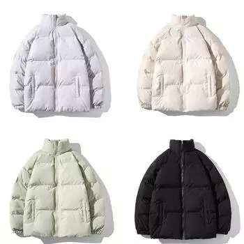 Зимняя куртка мужская парки утолщенное теплое пальто мужская стойка воротник однотонная повседневная парка женская мода уличная одежда XXXXXL белый