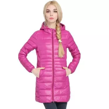 Зимняя куртка-парка, женская осенняя ультра-легкая тонкая пуховая хлопковая куртка, тонкое длинное теплое пальто с капюшоном, женская верхняя одежда, одежда XXXL