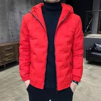 Зимняя куртка-пуховик мужская утолщенная куртка корейской версии легкая и короткая мужская куртка-пуховик M серый