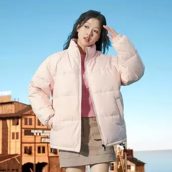 Зимняя куртка-пуховик нового стиля для мужчин и женщин, свободная утолщенная куртка-пуховик в корейском стиле с воротником-стойкой M