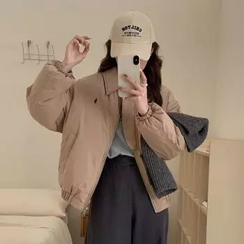 Зимняя куртка-пуховик женская 2024 новая ретро повседневная 90 белая короткая куртка на утином пуху M90-60kg