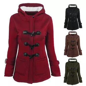 Зимняя куртка с длинным рукавом, ветрозащитная, мягкая зимняя женская однотонная куртка с капюшоном, повседневная одежда L коричневый