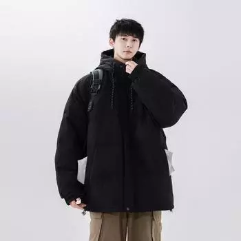 Зимняя куртка с капюшоном, утолщенная теплая куртка M