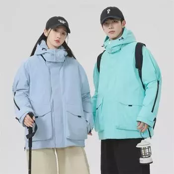 Зимняя куртка унисекс на белом утином пуху — теплая, модная и защитная для катания на лыжах, альпинизма и повседневной носки M