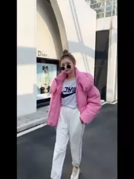 Зимняя куртка, женская куртка, теплая мода, толстое пальто-парка ярких цветов S