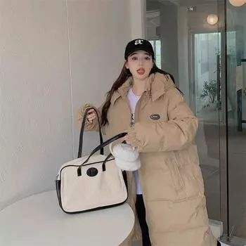 Зимняя куртка женская новая зимняя куртка с хлопковой подкладкой женская свободная толстая парка S белый