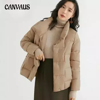 Зимняя легкая куртка-пуховик женская большого размера ультралегкая модная легкая свободная куртка Tide S хаки