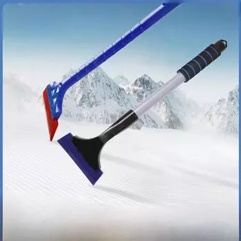 Зимняя лопата для чистки снега автомобиля: Многофункциональный инструмент для удаления снега и льда 9417B красный