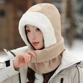 Зимняя маска для лица, велосипедная маска, шейный платок, утеплитель для шеи, полнолицевая маска, лыжная маска, плюшевая теплая шапка для мужчин и женщин хаки