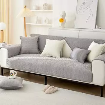 Зимняя матовая бархатная подушка для дивана в гостиную, нескользящая, простая, с рисунком, доступная, роскошная, стильная, кожаная накидка на диван, полотенце, полотенце для спинки 70*70cm