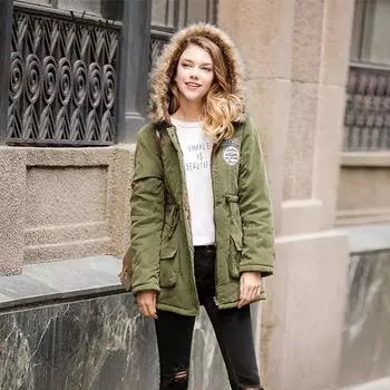 Зимняя меховая куртка с капюшоном из плотного хлопка женская флисовая осенняя куртка на молнии с карманами, тонкая, средней длины, женская ветровка большого размера S темно-синий