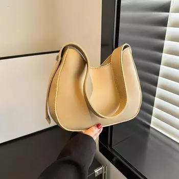 Зимняя минималистская тенденция с замковой текстурой, большая вместимость, женская сумка через плечо из искусственной кожи, сумка-хобо через плечо 24x6.5x20cm белый