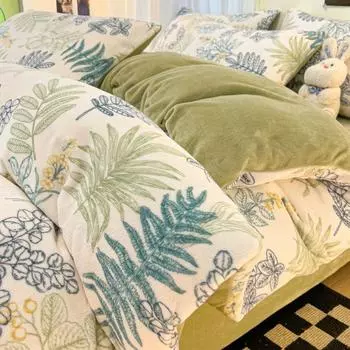 Зимняя мочалка из 4-х частей мочалка утолщенная простыня постельное белье комплект из 3-х частей 1.2m