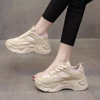 Зимняя мода противоскользящие женские дизайнерские кроссовки сохраняют тепло женская повседневная обувь увеличивающая рост модель для девочек спортивная обувь на платформе 35