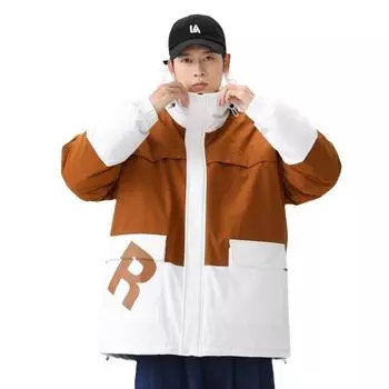 Зимняя мода сезона новый продукт утолщенный пуховик с капюшоном мужская молодежная белая утиная пуховая куртка M