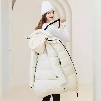 Зимняя мода утолщенная хлопковая куртка и пальто из хлеба L чёрный