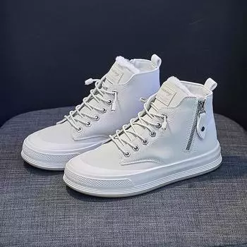 Зимняя мода женские повседневные кроссовки удобные плюшевые теплые плоские прогулочные ботинки зимние сапоги 35 бежевый