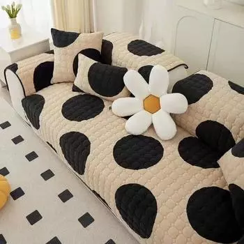 Зимняя молочная плюшевая подушка для дивана, нескользящая плюшевая подушка, утолщенный чехол для дивана в скандинавском стиле Ins 70x70cm