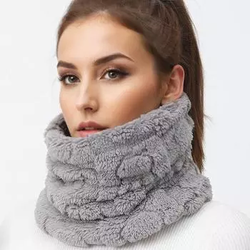 Зимняя мягкая и утолщенная теплая маска для езды на велосипеде, ветрозащитный пылезащитный чехол для шеи, тисненый плюшевый шарф