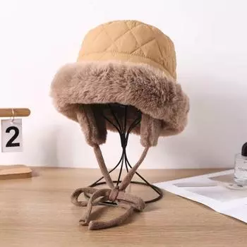 Зимняя мягкая шапка женская утепленная защитная шапка с ремешками для защиты ушей северо-восточный холодный головной убор шапка-ушанка показать лицо маленькая шапка Lei Feng one size