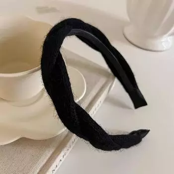 Зимняя мягкая шерстяная витая повязка для волос для женщин и девочек, простая повязка для волос, корейские женские аксессуары для волос, обруч для волос, повязки на голову с косами Size fits all