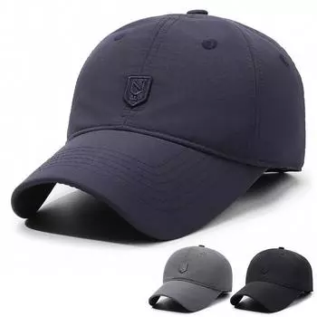 Зимняя мужская бейсболка из бархата для людей среднего и пожилого возраста, водонепроницаемая спортивная повседневная кепка для бега Adjustable тёмно-синий