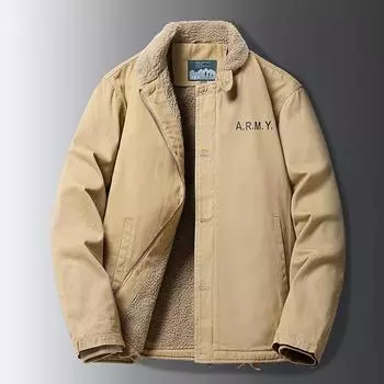 Зимняя мужская флисовая куртка Plus Куртка для мужчин Теплое пальто с хлопковой подкладкой для мужчин M