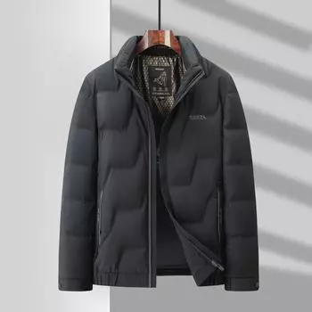 Зимняя мужская графеновая куртка-пуховик, модная повседневная молодежная куртка-пуховик 170 чёрный