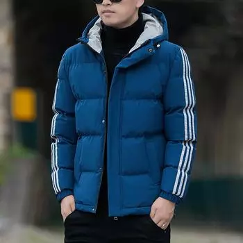 Зимняя мужская хлопковая куртка с капюшоном, утепленная теплая куртка для хлеба, мужская хлопковая куртка, модная и трендовая брендовая мужская пуховая хлопковая куртка 5XL