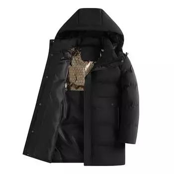 Зимняя мужская хлопковая куртка средней и длинной длины, свободного кроя, устойчивая к холоду, теплая, плотная хлопковая куртка 7XL