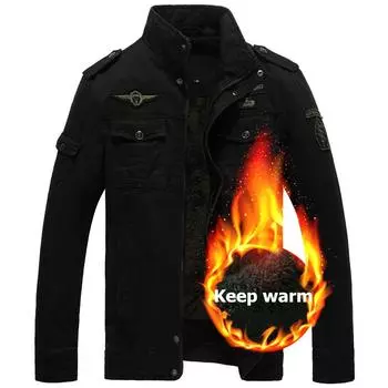 Зимняя мужская хлопковая плюс бархатная куртка для инструментов большого размера, свободная куртка в стиле милитари M