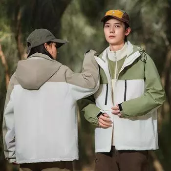 Зимняя мужская куртка для активного отдыха три в одном водоотталкивающая съемная куртка женская ветрозащитная одежда для походов и альпинизма XS