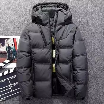 Зимняя мужская куртка на белом утином пуху, верхняя одежда, парка, теплое пальто, Veste Homme Vinter Jakke M красный